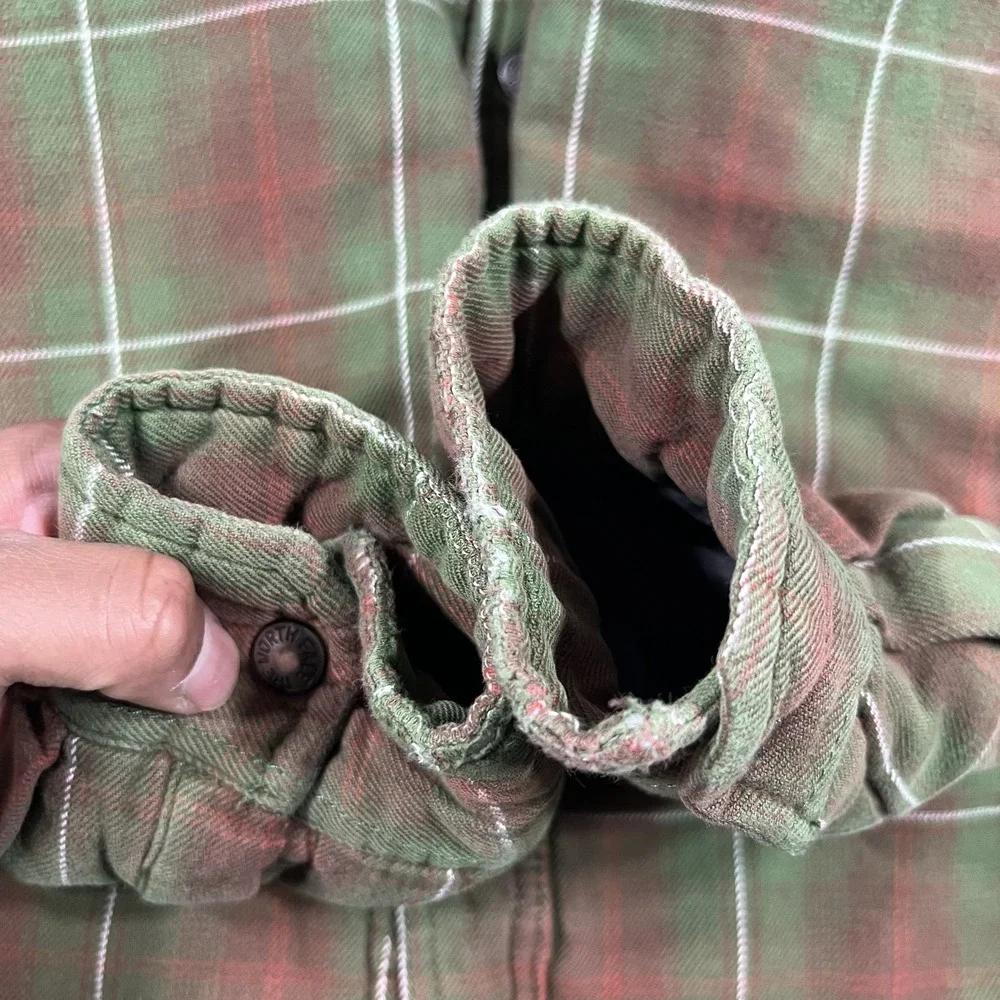 The North Face Trapper Flannel Jacket Shacket Mens Small Lined Insulated Snap